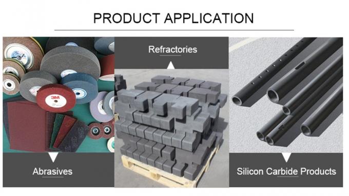 Polvere di Sic refrattaria 99% purezza Carborondone Grit Carburo di silicio Polvere abrasiva 2