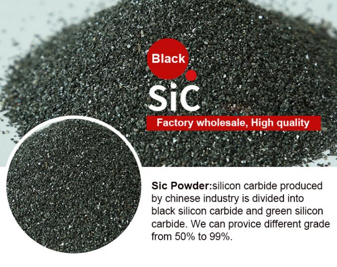 Abrasivo lucidante 98% 99% Sic Carburo di silicio Polvere F60 Carburo di silicio nero 0