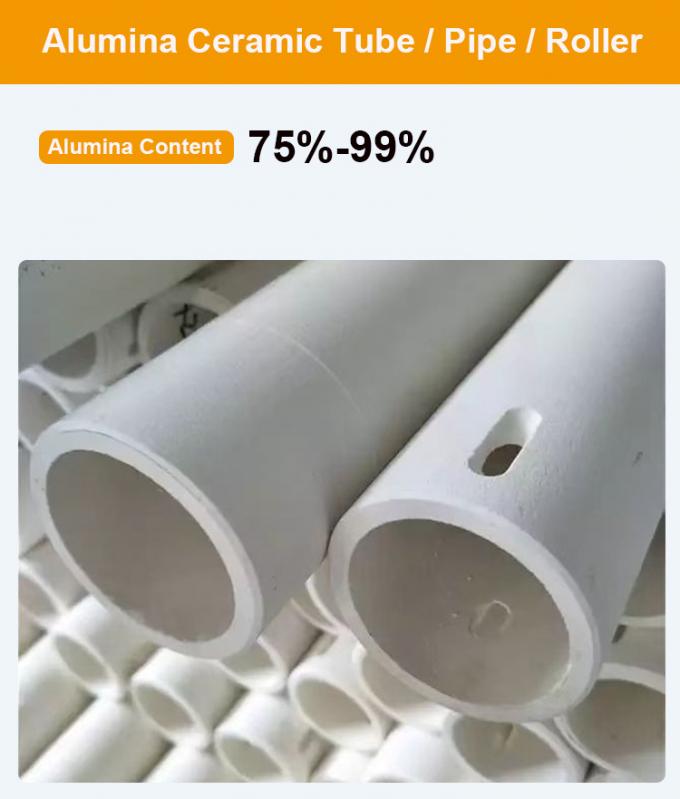 Alte temperature 99% Al2o3 Tubo ceramico refrattaria tubo di allumina Roller ceramico per forno ceramico 0