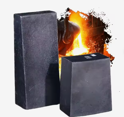 Mattoni refrattari in carbonio di magnesia immagazzinati nel forno di fusione del ferro di alta qualità del mattone di carbonio della magnesite di prezzo di fabbrica della Cina