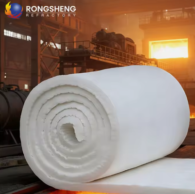 Materiali isolanti del rivestimento del forno della fornace Coperta di silicato di alluminio 10mm 25mm di spessore Coperta di lana in fibra ceramica pura alta