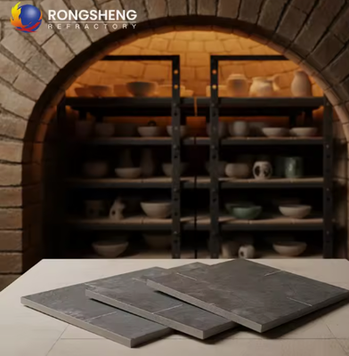 Piastre refrattarie del focolare della ceramica del carburo di silicio del piatto di formato su ordinazione di Sic Mensole del forno del carburo di silicio legate con nitruro