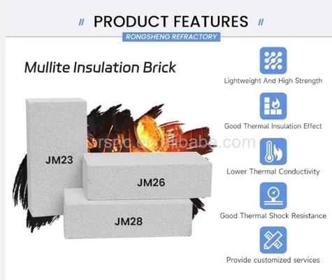 Prezzo competitivo Forno rotativo K23 K26 mattoni di fuoco mattoni di isolamento leggero rivestimento forno Jm23 Jm26 mattoni mullite