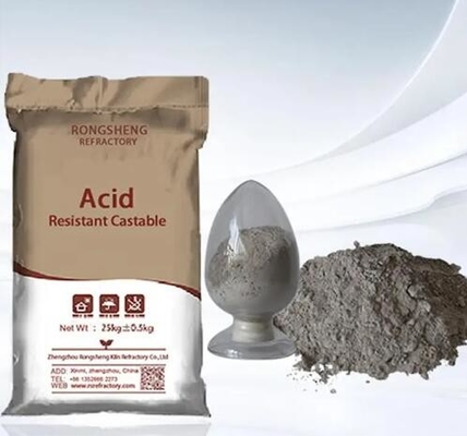Alta resistenza all'usura resistente all'acido Castable Acid resistent Refractory Castable For Induction Furnace