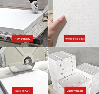 1260 Tavola di fibra ceramica refrattaria per isolamento termico Tavola di silicato di alluminio per forni industriali