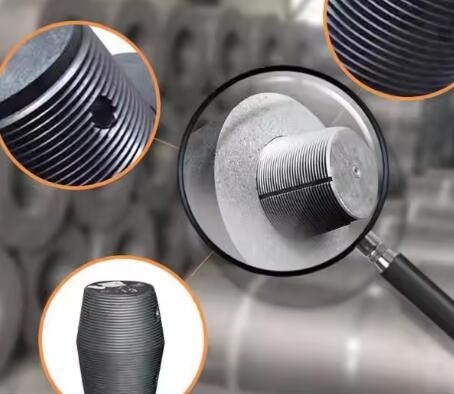 Rp Grafite Electrode Rod Hp150mm 250mm 350mm 450mm Forno ad arco di fusione di grado Uhp