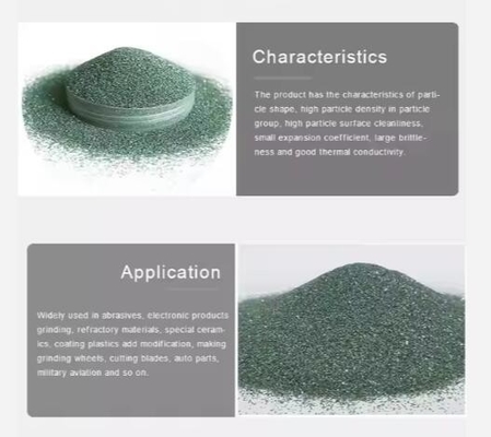 Purezza elevata 99% Sic polvere 16#~2000# Carburo di silicio verde refrattaria per abrasivi e sabbiatura