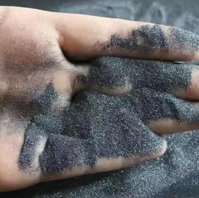 Carburo di silicio nero a alta temperatura refrattaria a sfera 98% SiC Carburo di silicio in polvere 200 Grit 400 Grit