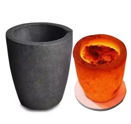 Forno di fusione per induzione Sic Saggar Carburo di silicio Grafite crogiolo per la fusione rame alluminio oro
