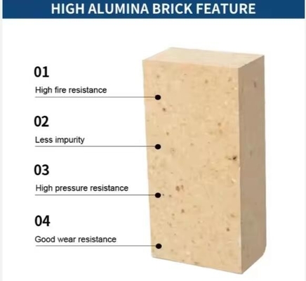 Grandi mattoni refrattari per forni ad alta temperatura Al2O3 di alta qualità 45-80% Alumina mattoni per forni
