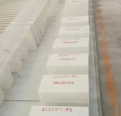 Prezzo di fabbrica Fuso Fuso Zirconia Corindone Bricks Azs Refractory Bricks For Glass Furnace