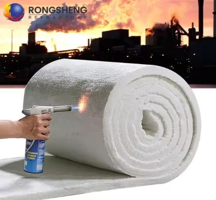 Coperta in fibra ceramica di lana isolante ad alta temperatura 1260c 50mm 25mm spessa Coperta a chiodo in silicato di allumina
