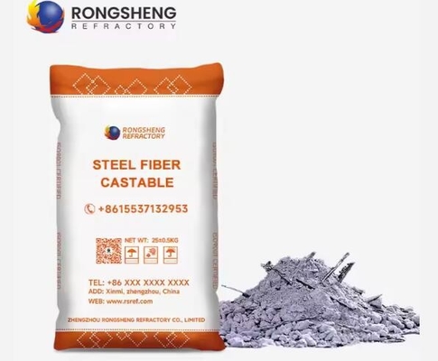 Rongsheng Fibre di acciaio di alluminio Castabili di alta qualità resistenti all'abrasione Fibre di acciaio refrattarie Castabili per forni industriali