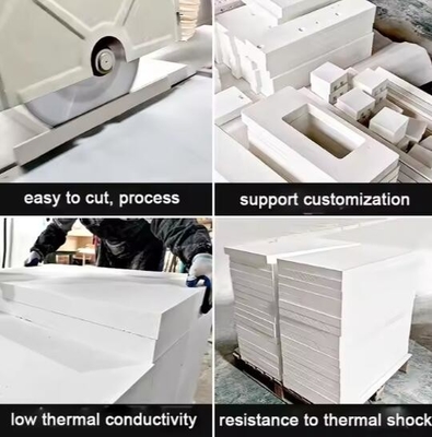 Forno di rivestimento forno di alluminio silicato Tavola resistente al calore 20mm 50mm 1430 gradi Tavole isolanti inorganiche in fibra ceramica