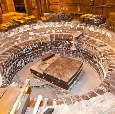 Resistenza alle alte temperature mattoni di magnesia Rongsheng mattoni di magnesio refrattari per cemento forno rotativo zona di sinterizzazione