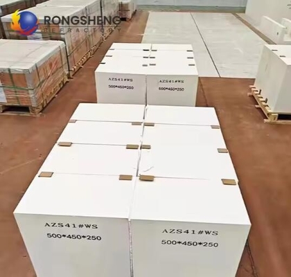 Materiali refrattari per forni di fusione di vetro blocchi di azs fusi zirconia mattoni di corindono azs-33# azs-36# azs-41# mattoni fusi