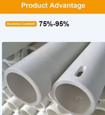 Alte temperature 99% Al2o3 Tubo ceramico refrattaria tubo di allumina Roller ceramico per forno ceramico