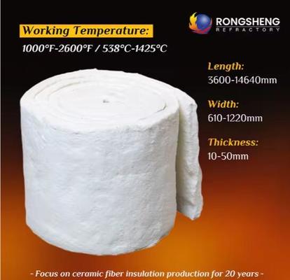 Forni industriali Materiali isolanti di supporto Coperta di fibre ceramiche solubili spessa 10-50 mm Feltro di fibre ceramiche refrattarie