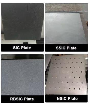 Piastra di carburo di silicio ricristallizzato RSIC SiSiC Piastra ceramica refrattaria ad alta temperatura SiC Servizi igienici Arredamento forno