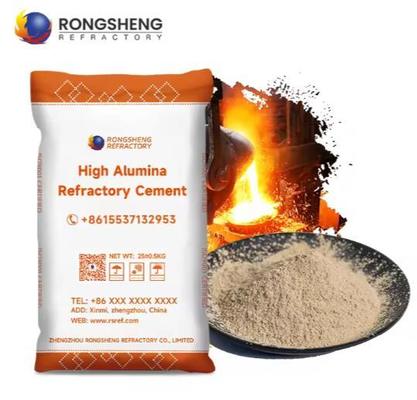 Cimento refrattario aluminato di calcio Ca50 Ca60 Ca70 C80 Alto contenuto di allumina Cimento da fuoco per fusibili refrattari