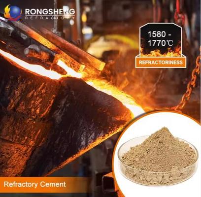Cimento refrattario aluminato di calcio Ca50 Ca60 Ca70 C80 Alto contenuto di allumina Cimento da fuoco per fusibili refrattari