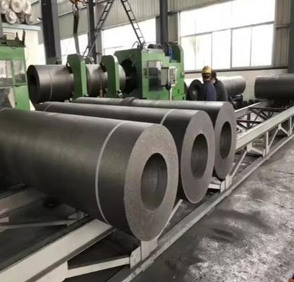 Dia 100-750 mm elettrodi di grafite di alta qualità L1800-2700 mm UHP HP RP elettrodi di grafite di carbonio per forno Eaf Lf