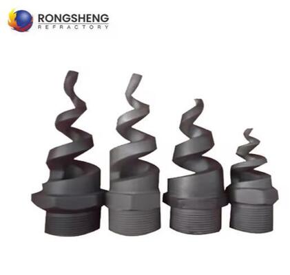 Rongsheng SiSiC RBSiC SiC Nitride Bonded Silicon Carbide Nozzle Burner Refractory per forni industriali