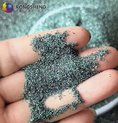 RONGSHENG di alta purezza polvere di carburo di silicio verde ghiaia abrasiva 240# 360# F1200 alta resistenza 1900 ceramica refrattaria