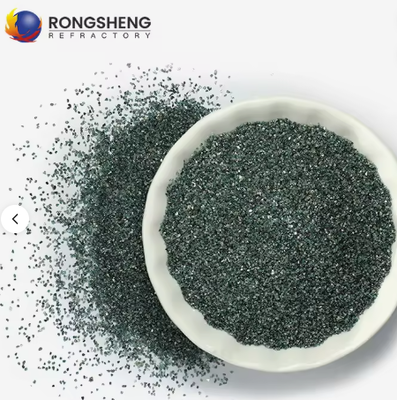 RONGSHENG di alta purezza polvere di carburo di silicio verde ghiaia abrasiva 240# 360# F1200 alta resistenza 1900 ceramica refrattaria
