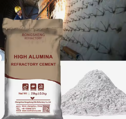 Cemento refrattario ad alta temperatura Ca-70 Ca-75 Ca-80 Cemento alluminato di calcio resistente al calore a presa rapida