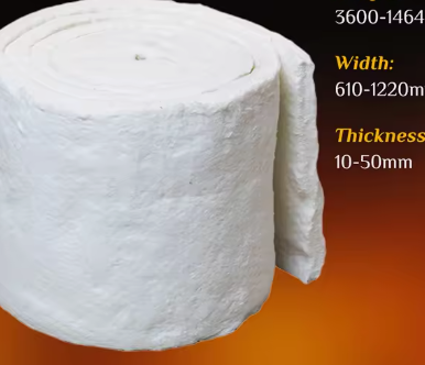 Coperte termoisolanti in mullite policristallina ad alta temperatura 1430 ° C 1800 C in lana di fibra ceramica 25 mm 50 mm di spessore
