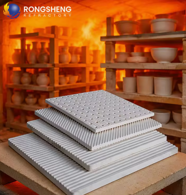 Rongsheng Refractory High Temperature Cordierit Mullite Batts Ceramica Forno Arredamento Cordierite Tavola Forno Mensole Piastra di supporto