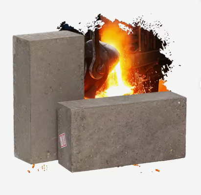 Mattoni refrattari in dolomite ad alto contenuto di MgO al 75% con magnesia fusa e calcio per siviere d'acciaio