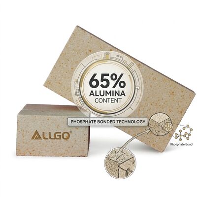 65 Percent Al2O3 Phosphate Bonded High Alumina Refractory Brick for Blast Furnace Lining
