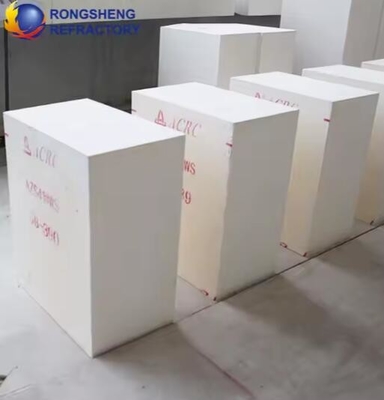 Grandi mattoni fusi ad alta temperatura, refrattari, circonia, mattoni di corindone AZS-41, AZS-36, AZS-33 per forno di vetro