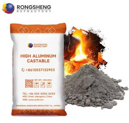 Rongsheng Refractory Casting Low Cement Refractory Casting 1650°C High Alumina Casting For Furnace Boiler Lining