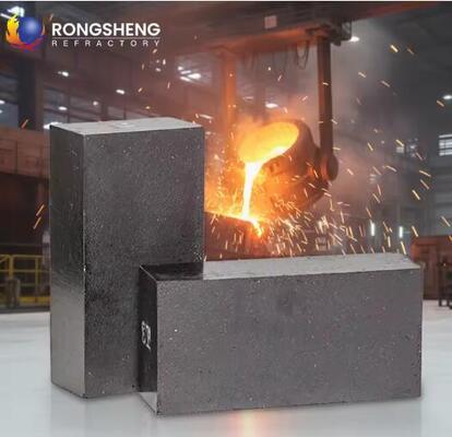 Mattoni Refrattari in Allumina Magnesia Carbonio ad Alta Temperatura Rongsheng per Rivestimenti di Siviere per Forni a Induzione e Forni ad Arco